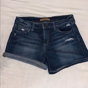 Joe’s Jeans shorts roll up. Distressed